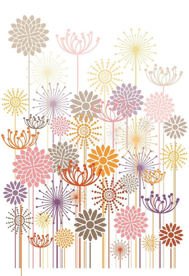 Vintage flowers background