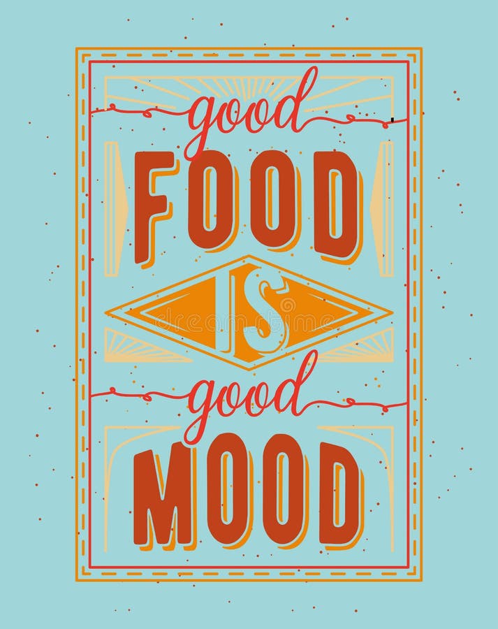 Food Related Typographic Quote with Cupcake Stock Vector - Illustration ...