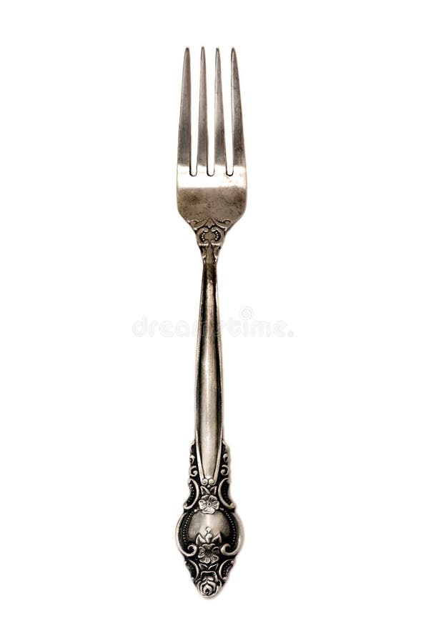A Vintage Fork Made of Nickel Silver Stock Image Image of vintage