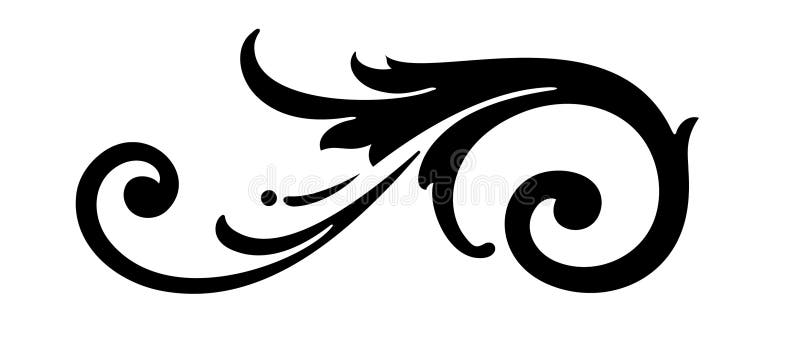 Download Vintage, Formal Scroll Design Decoration Stock Vector - Illustration of style, calligraphy ...