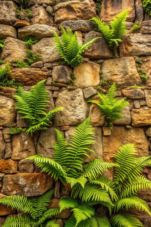 Vintage Fortress Rock Wall με απολιθωμένα απομεινάρια για δημιουργική διαφήμιση και πορτρέτα ελεύθερη απεικόνιση δικαιώματος