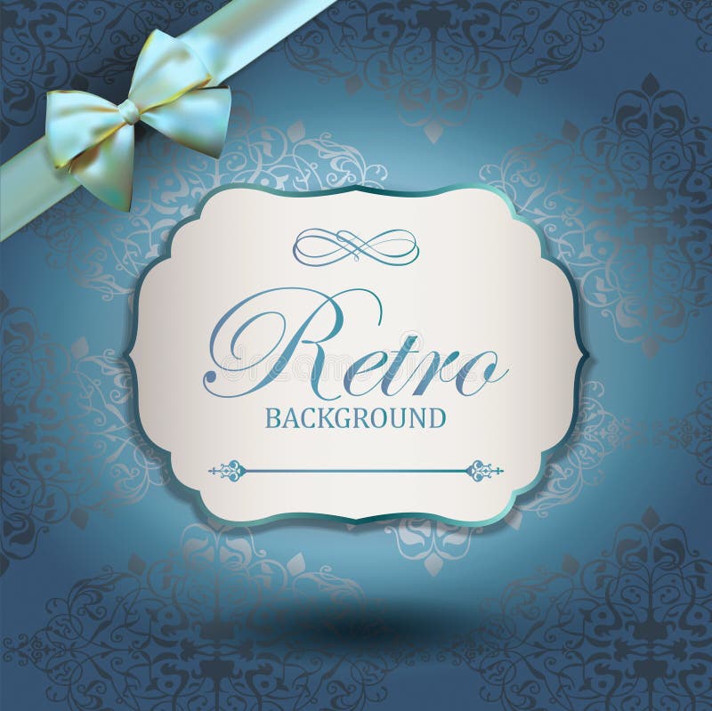 Vintage Frame with Damask Lace Pattern. Stock Illustration Illustration of backdrop, detailed