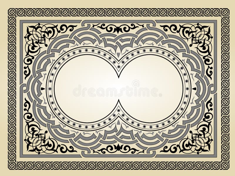 Vintage frame design stock illustration