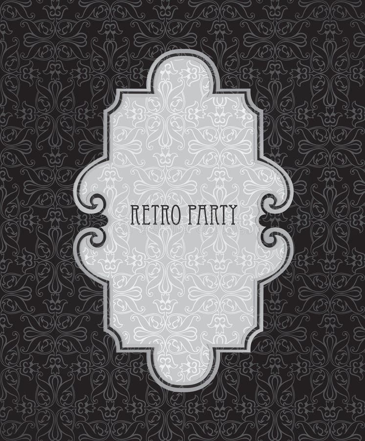 Vintage frame wallpaper with copy space. vector illustration