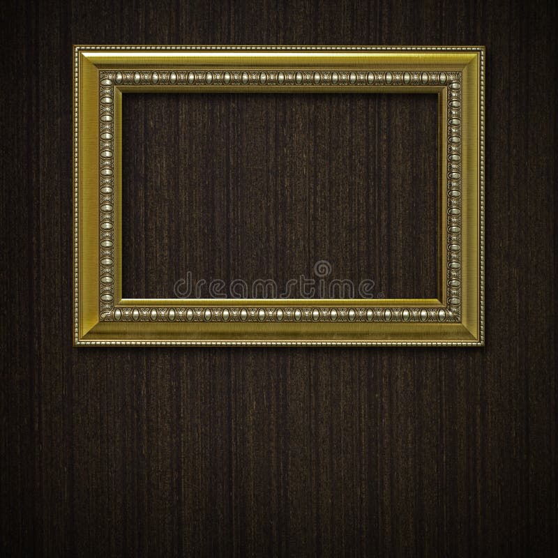 Vintage frame on wood wall