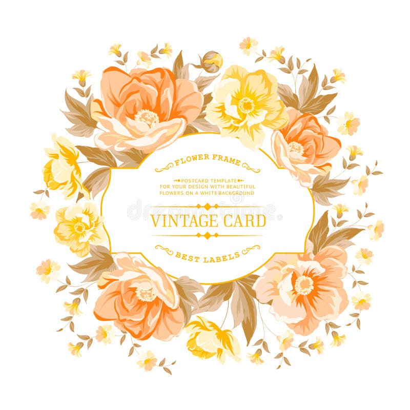 Yellow Flowers Background Vintage