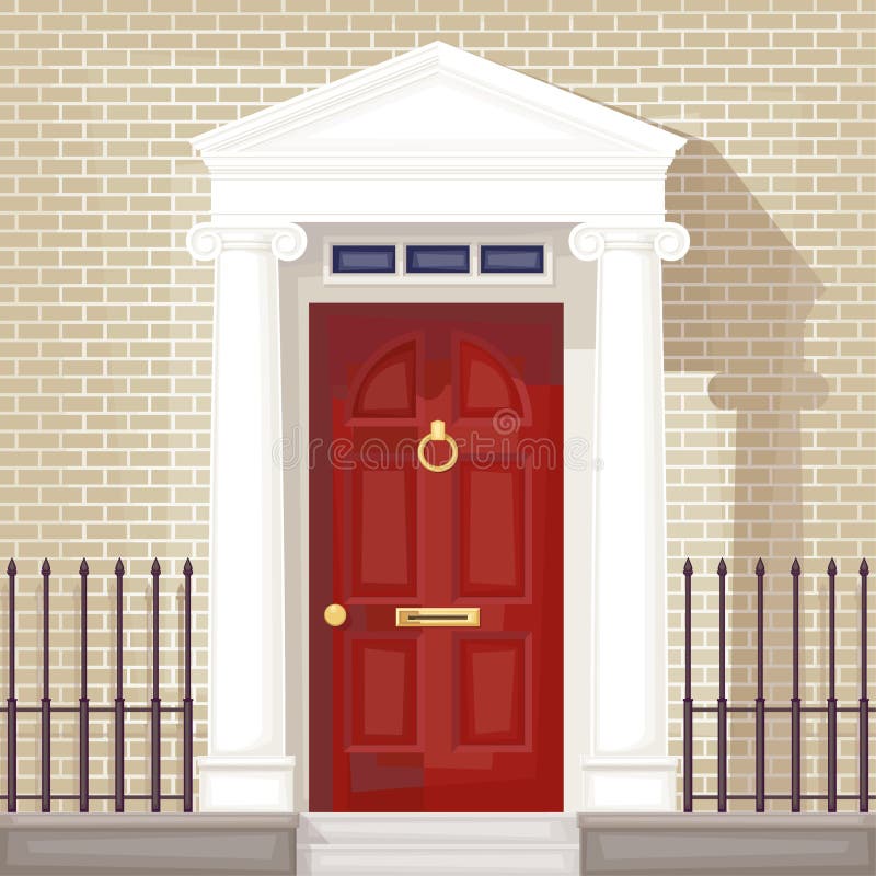 Entrance of house , vector color drawing. Entrance of house , vector color drawing