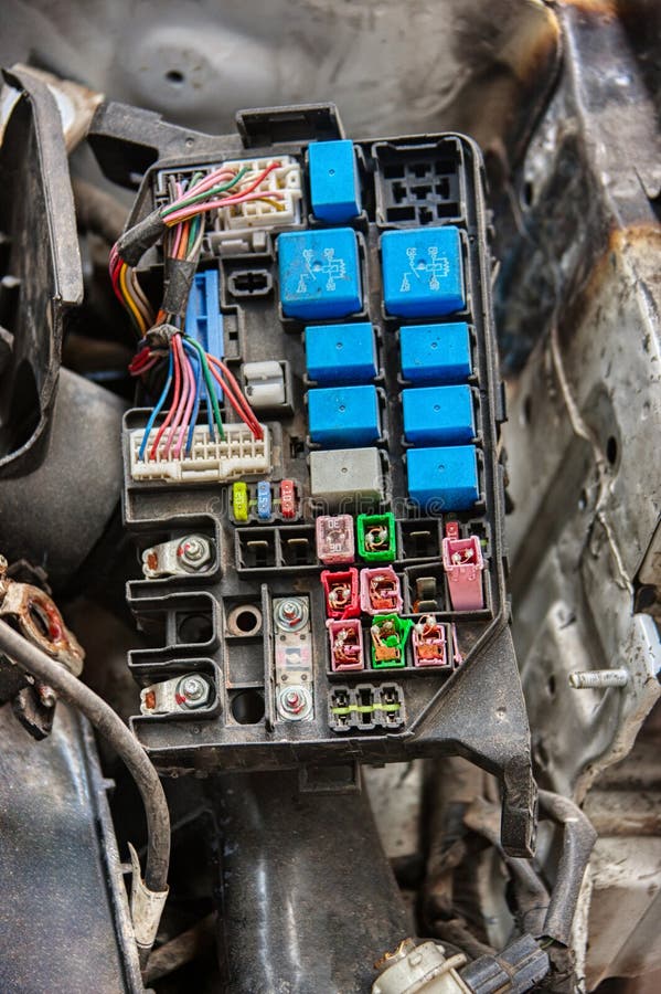 Block of Fuses in a Old Car Stock Photo Image of socket, automotive