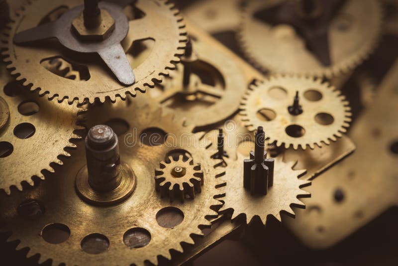 Vintage gears mechanism stock image. Image of detailed 5363547