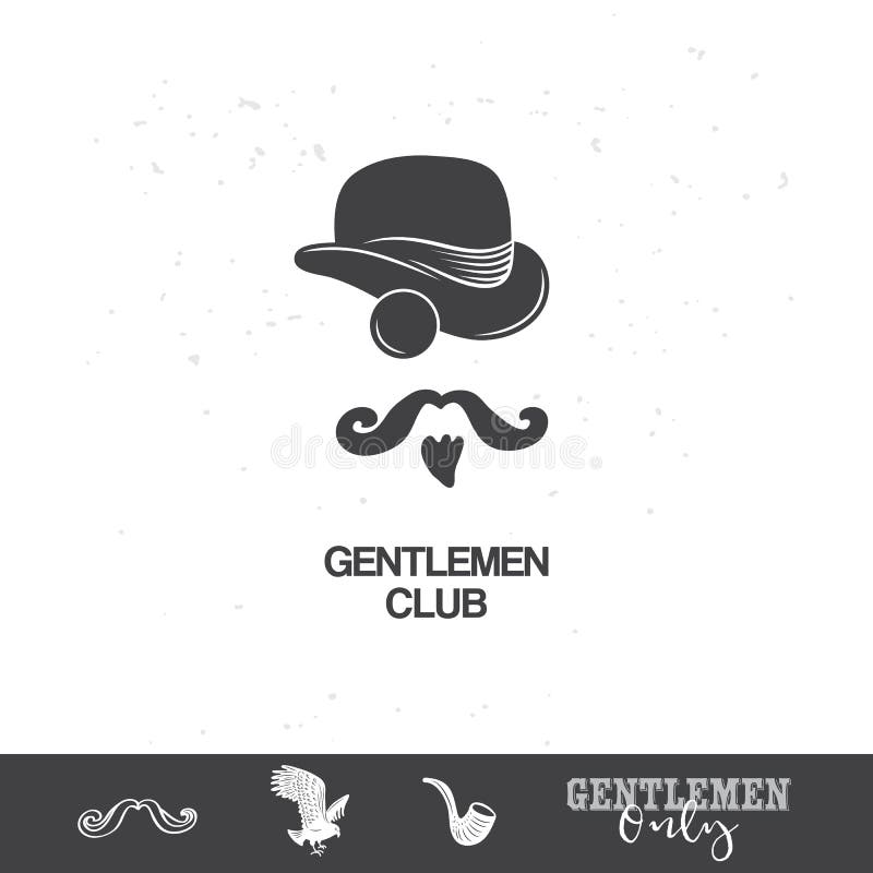 Vintage gentlemen club icons