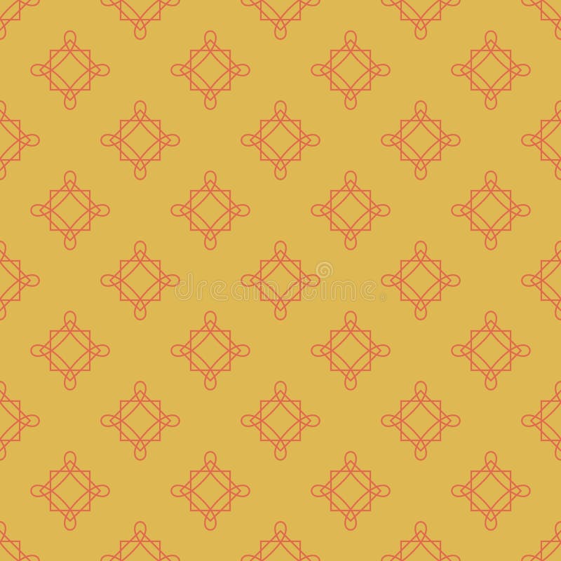 Vintage geometric pattern. Seamless vector background. Yellow ornament. Ornament for fabric, wallpaper, packaging