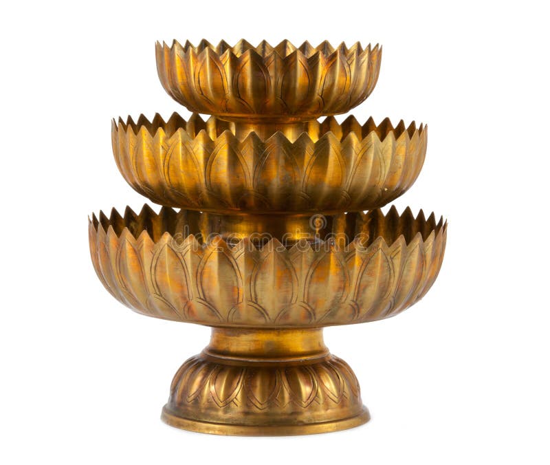 Vintage gold brass bowl