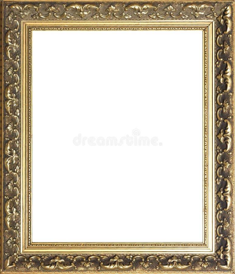 Vintage gold Photo Frame stock photo. Image of blank 132754806