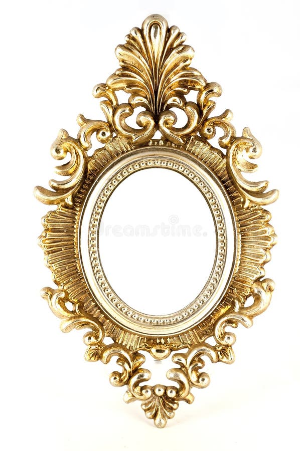 Vintage gold picture round frame