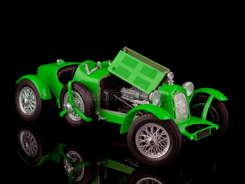 Vintage green car on black stock photo. Image of retro 20812300
