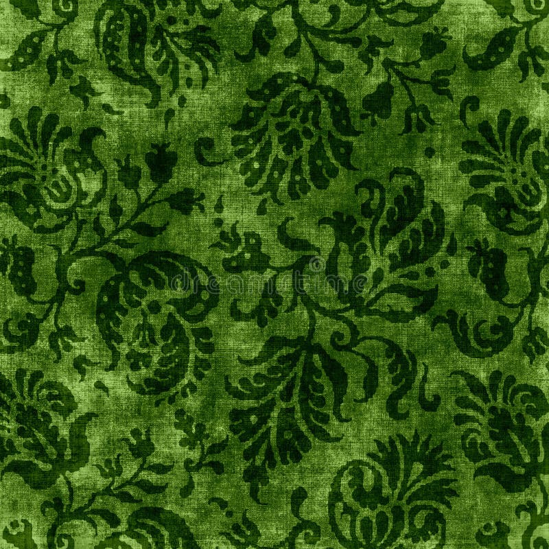 Vintage Green Floral Tapestry Stock Illustration Illustration of woven, chic 26594596