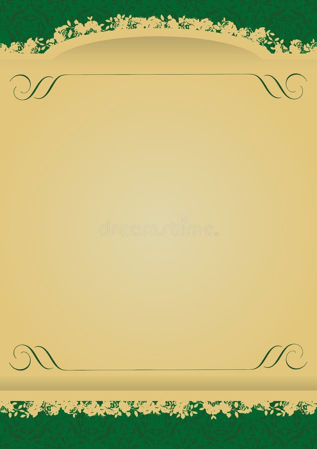 Vintage Green and Gold decorative banner vector stock illustration Vintage Green and Gold decorative banner vector stock illustration