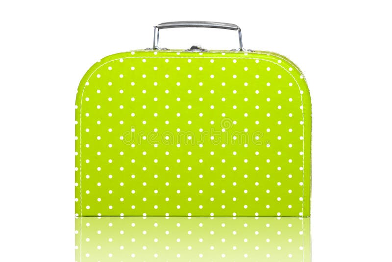 Vintage Green Polka Dot Lunchbox stock photos