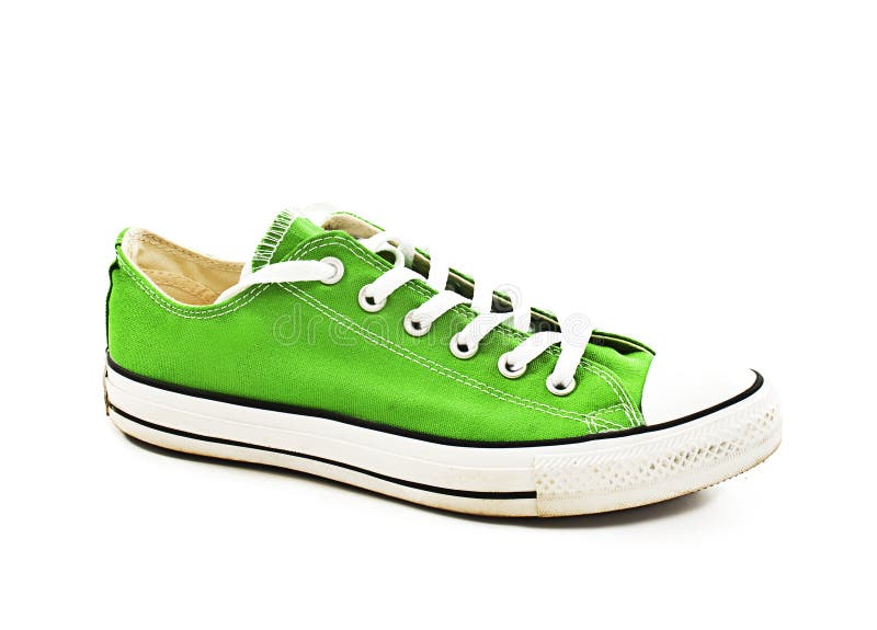 Vintage green shoe stock photo