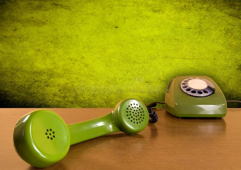 Vintage green telephone stock images Vintage green telephone stock images