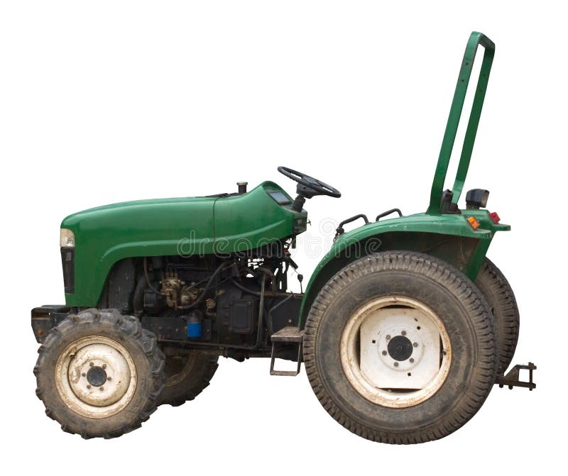 Vintage green tractor stock photography