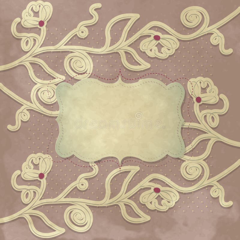 Vintage greeting vector illustration