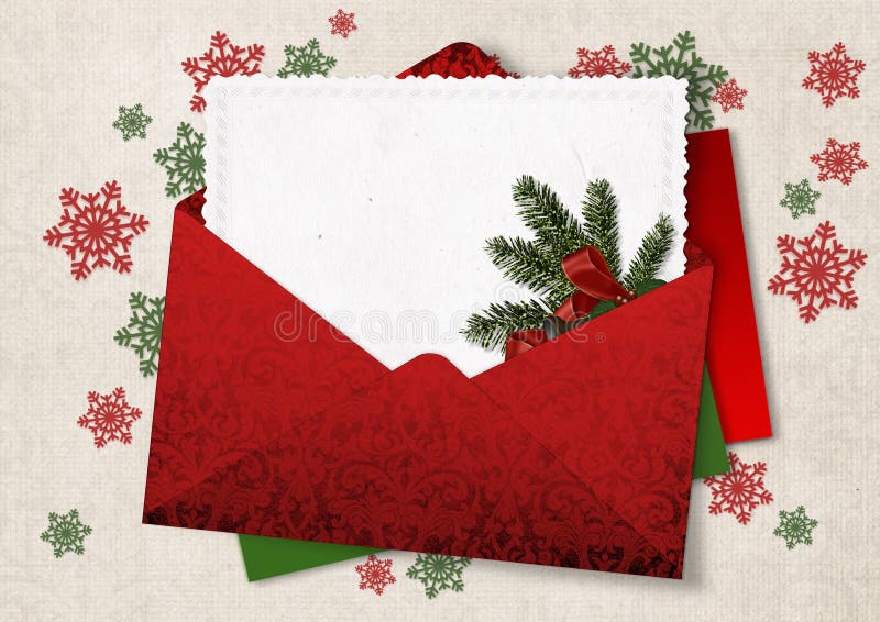 Vintage greeting card with envelope