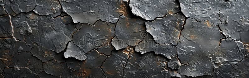 Vintage Grunge Anthrazit Zement Textur mit Rissen dunkelgrau Beton schwarzen Banner Hintergrund Banner Panorama vektor abbildung