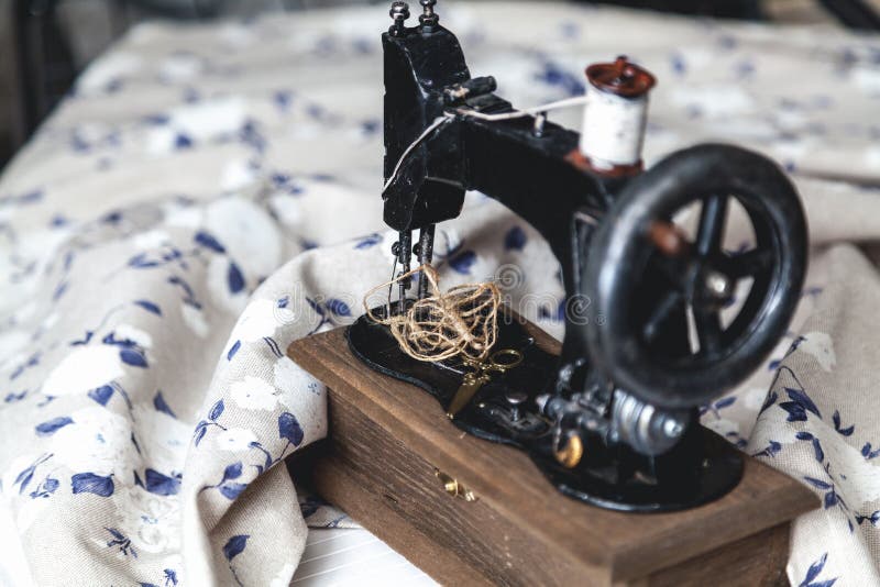 Hand Sewing Machine Closeup Stock Image Image of connection