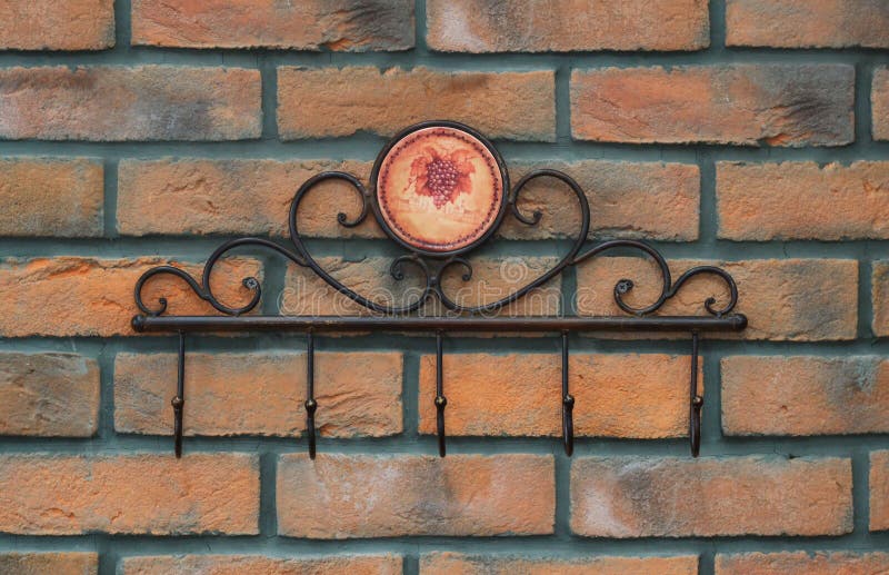 Vintage Hanger on a Red Brick Wall Stock Image Image of italy, color