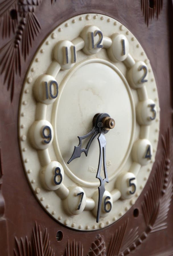 Vintage hanging clock stock photo. Image of passing, tack 50889080