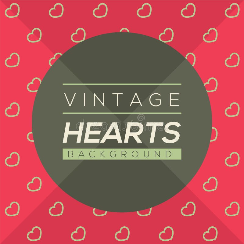 Vintage Hearts Background. stock vector. Illustration of style 54822205