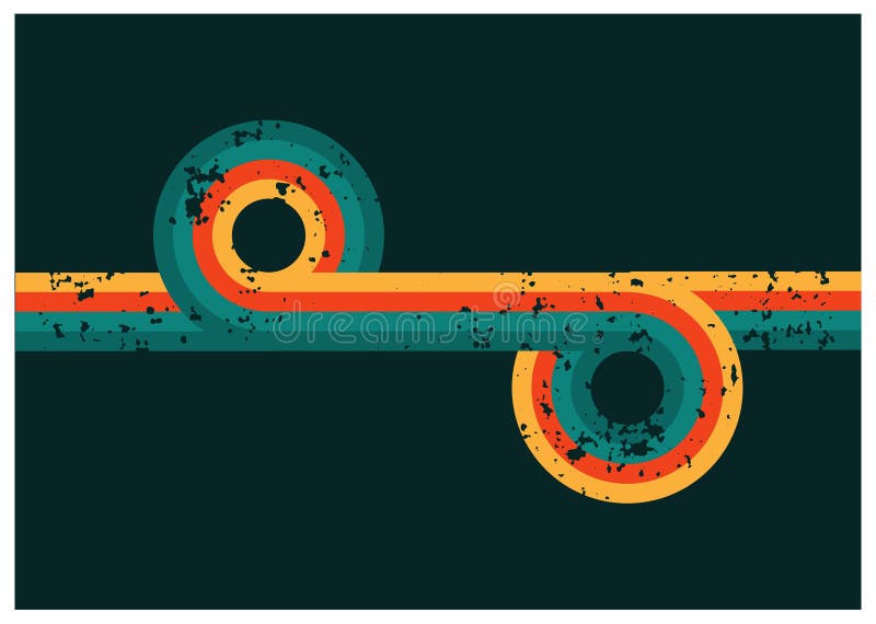 Vintage Hintergründe aus den 70er Jahren Retro Farben Streifen Muster. retro positive Grafik 70er Phrase 70 Vintage-Stil glücklich stock abbildung