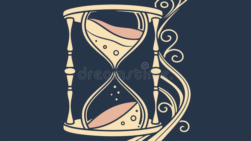 Vintage Hourglass Classic Ilustracja wektor projektowy Generative AI ilustracji