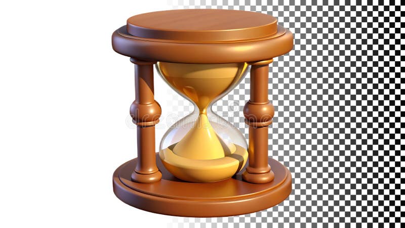 Vintage Hourglass piasek czas zarządzania czas png przezroczysty obraz Generation AI ilustracja wektor