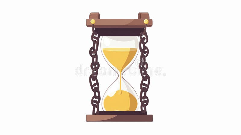Vintage Hourglass Symbol zarządzania czasem i cierpliwości z przezroczystym tłem ilustracja wektor