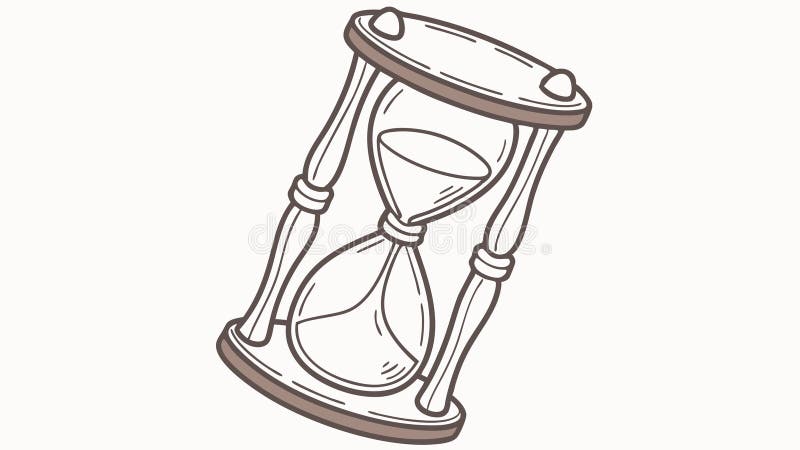 Vintage Hourglass Timer Vector Ilustracja Symbol wektora czasu i cierpliwości Generative AI ilustracja wektor