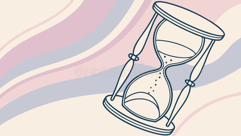 Vintage Hourglass z Flows Sand Symbol wektora czasu i przejazdu Generative AI ilustracji