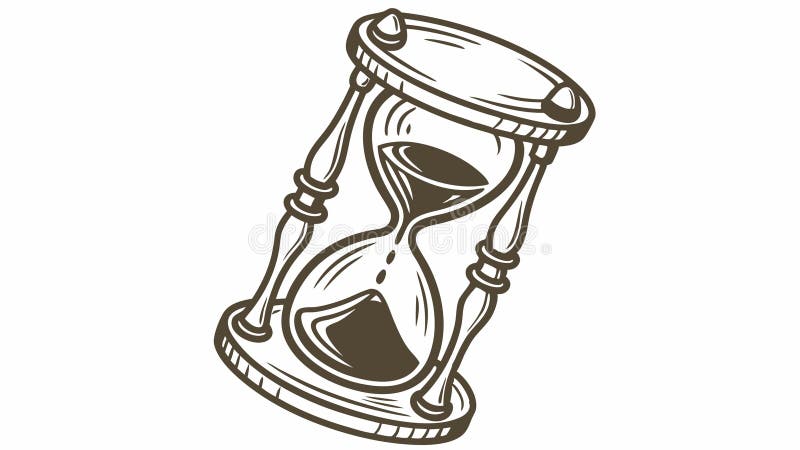 Vintage Hourglass z projektantem wektora Flow Sand Time Concept Generation AI ilustracji