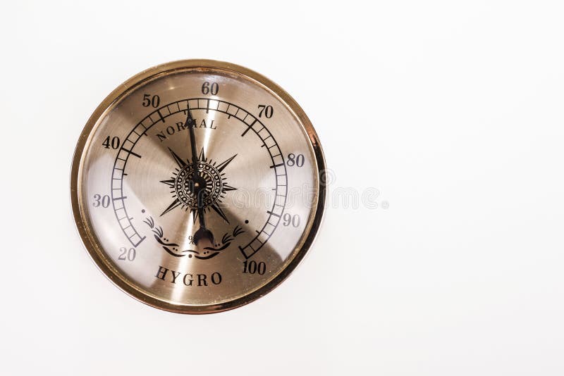 Vintage Hygrometer. Retro Weather Station. Measurement of Humidity