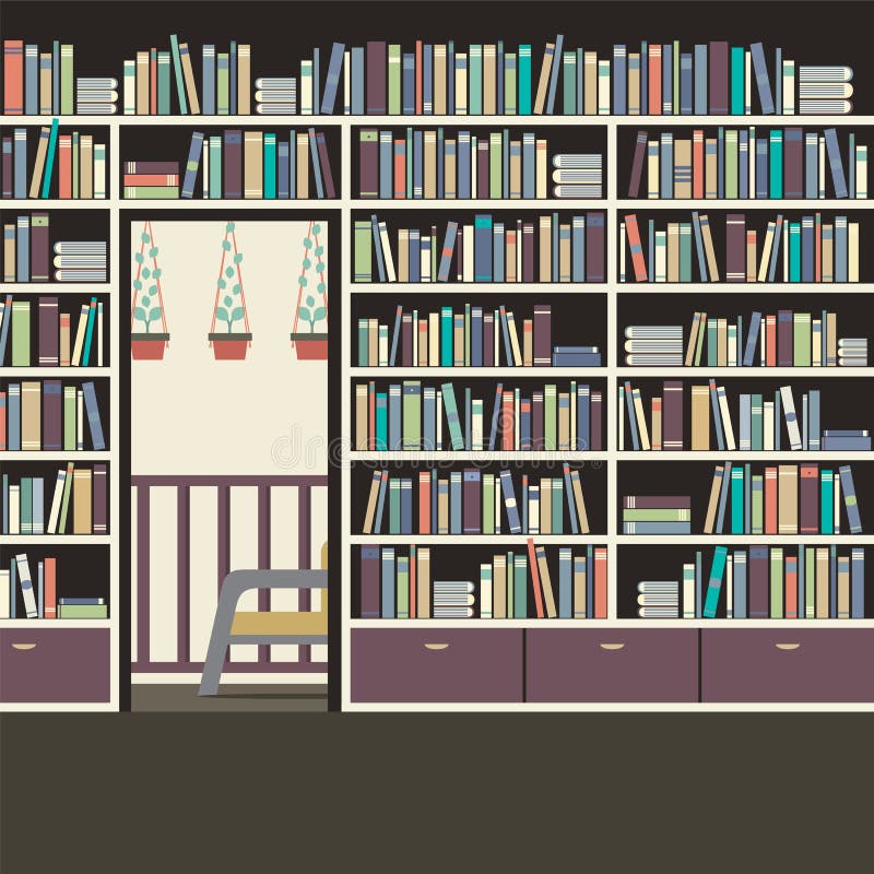 Vintage Reading Room stock illustration. Illustration of grunge 30390727