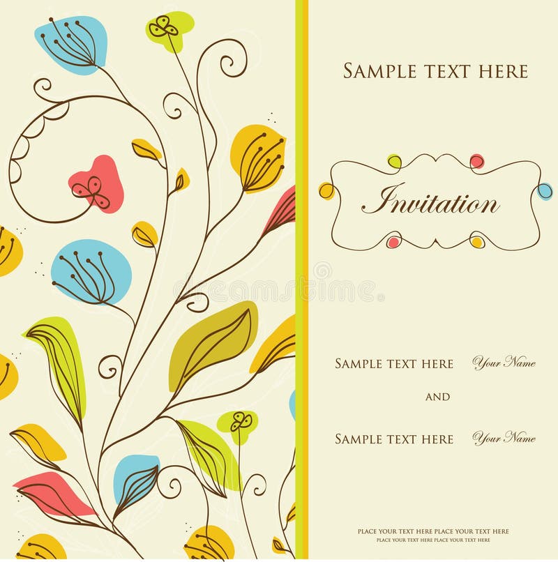 Vintage invitation card