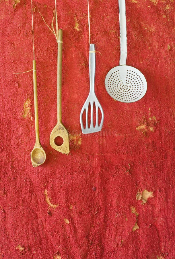 Still Life Arrangement of Wooden Kitchen Utensils Stock Image Image