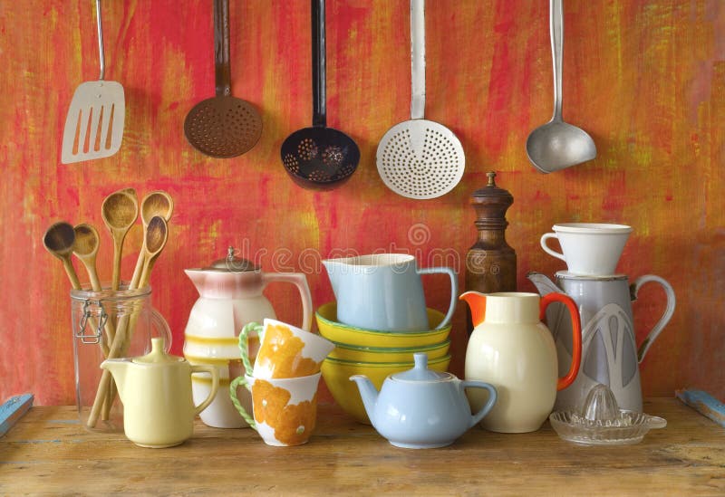 https://thumbs.dreamstime.com/b/vintage-kitchenware-collection-red-background-48398383.jpg