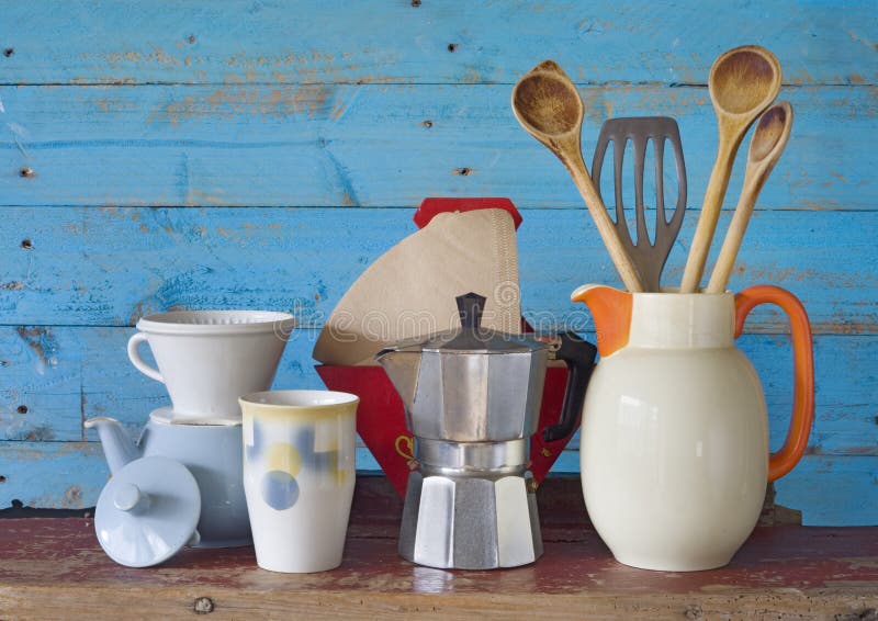 Collection of Retro Kitchenware Stock Image - Image of clean, glas: 37612857