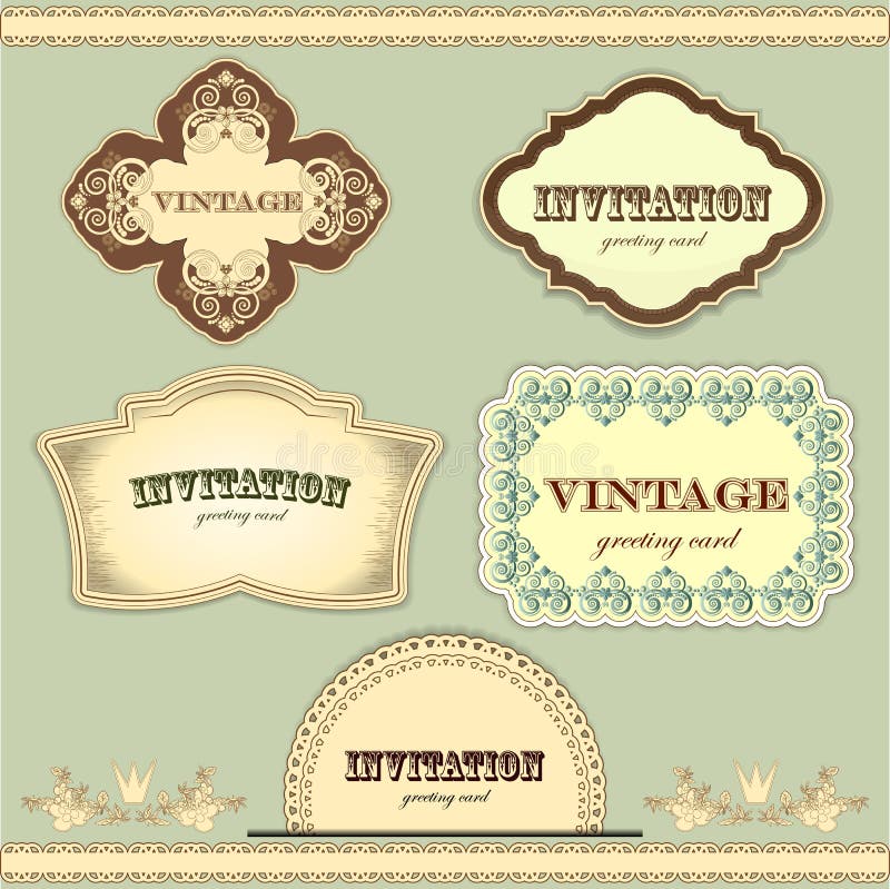 Vintage labels set