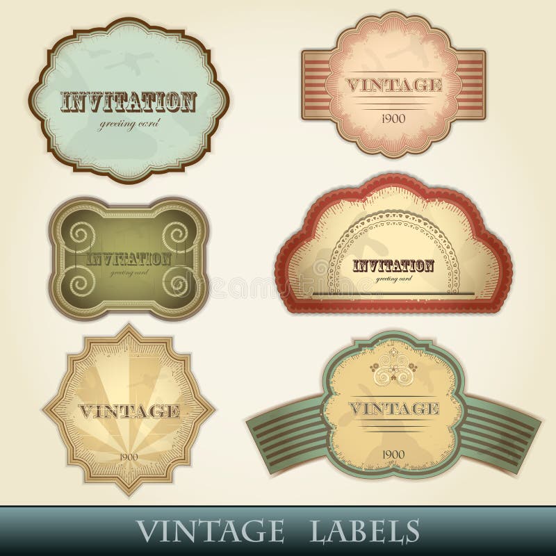 Vintage labels set