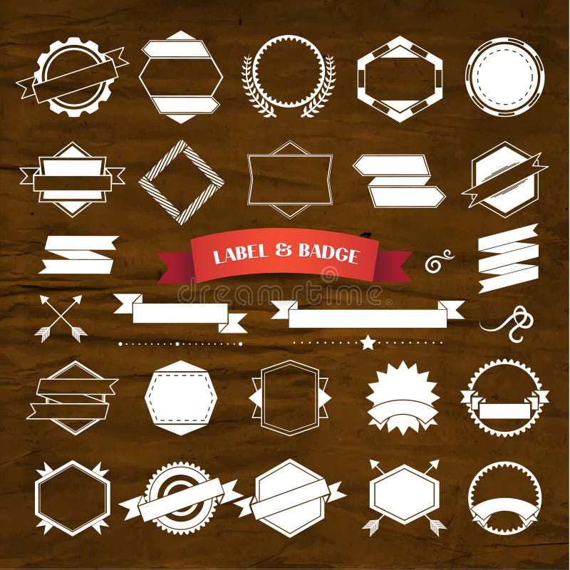Vintage Labels, Stamp and Badge Design Collection Stock Vector