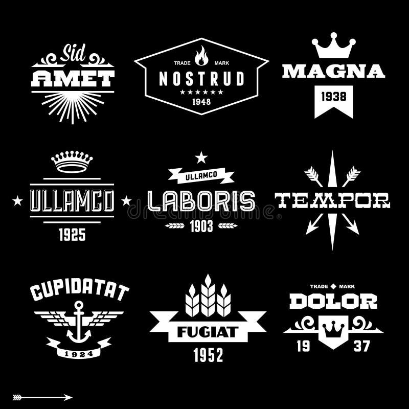 Vintage labels stock illustration