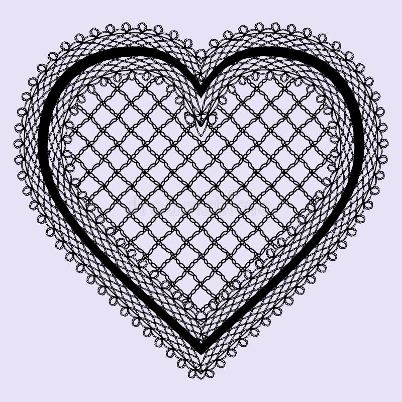 Download Frame with lace and heart stock vector. Illustration of ...